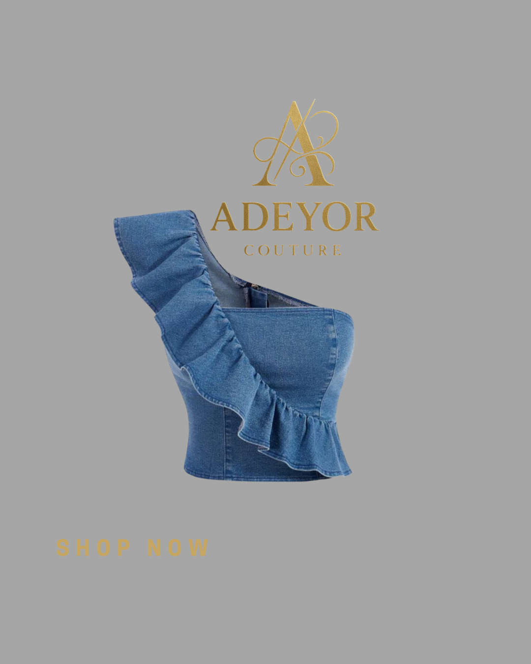 Denim muse top