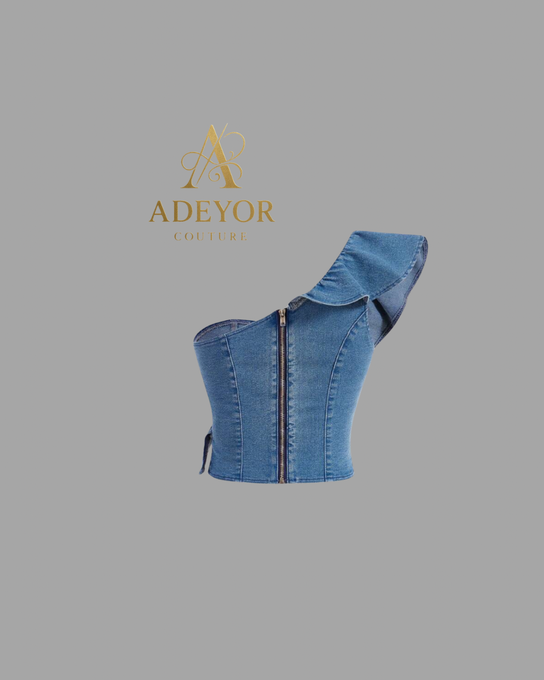 Denim muse top
