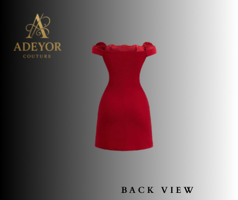 Scarlet Bloom Off-Shoulder Dress